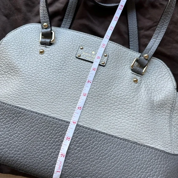 Kate Spade Maise Grove Court Pebbled Leather
purse Gray - Picture 11 of 14